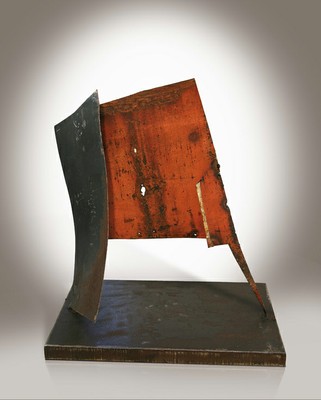 Senza titolo#1 - Lamiera di ferro cm 30x 22x20 circa, 2008, scultura da appoggio